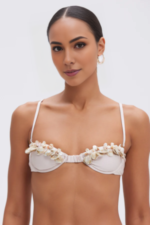 Seashell Lycra Top Beige